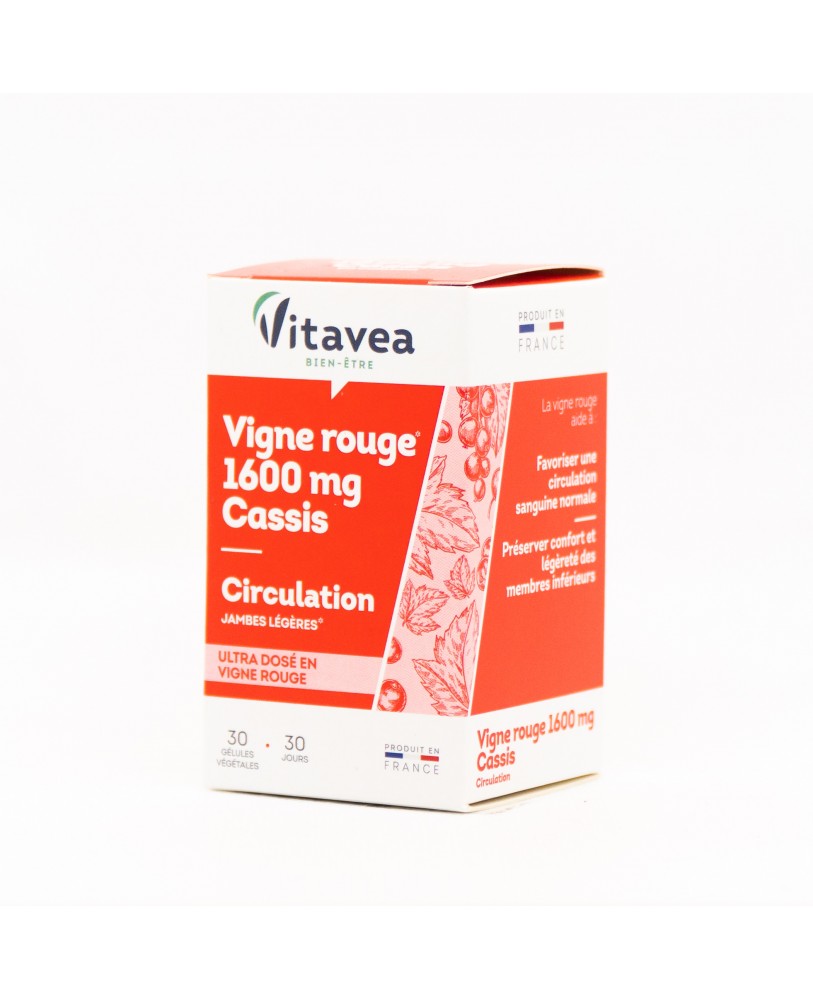 Vitavea Raudonojo vynmedžio 1600 mg  ir juodųjų serbentų ekstraktai
